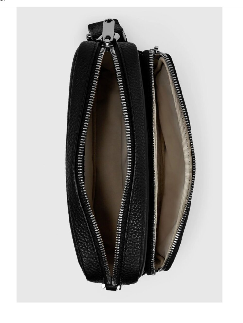 ECCO Black Pebbled Leather Crossbody Bag Adjustable Strap SS23 - Picture 5 of 5